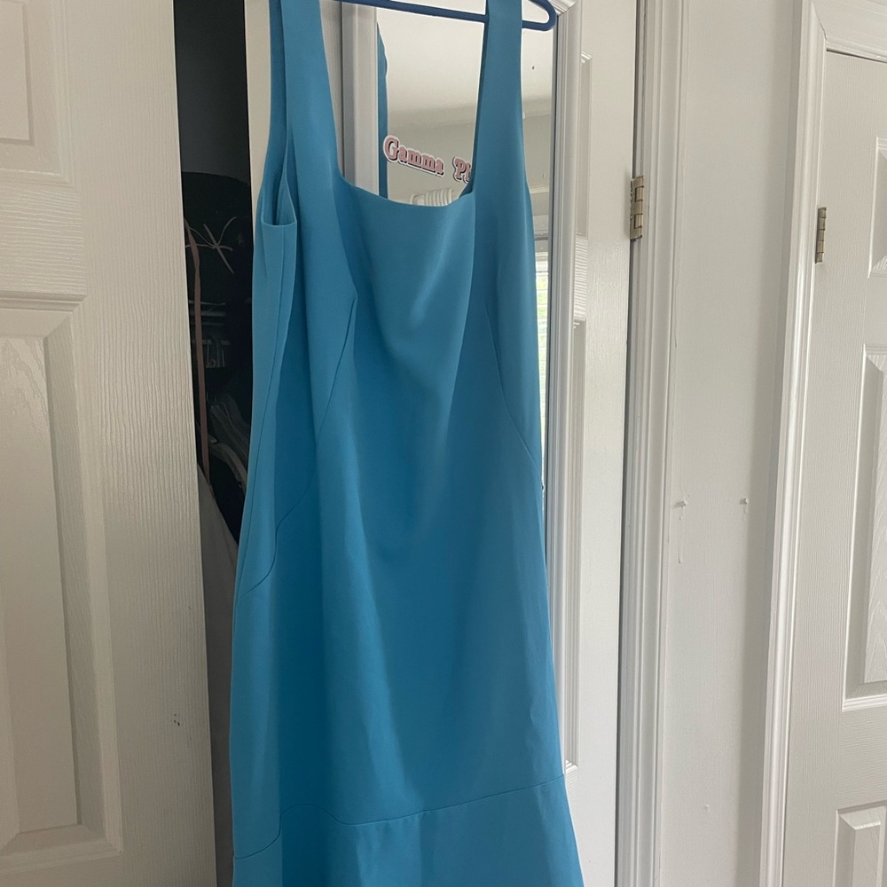 Square Neck Hi-lo Flare Dress 
Ann Taylor Brand New